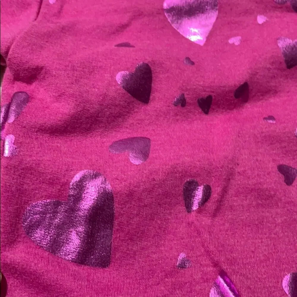 Gymboree 4 hot pink hearts sweatshirt worn once